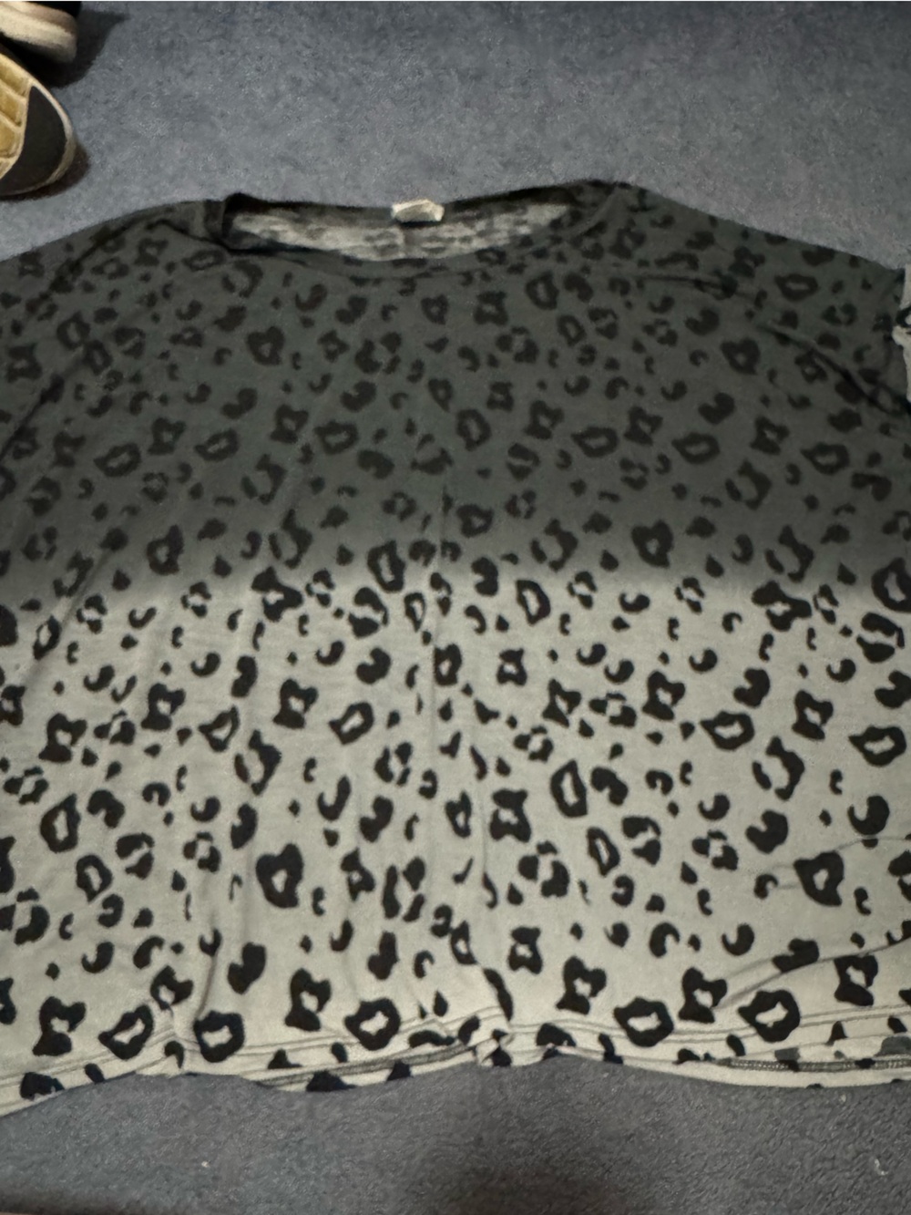 Sew In Love Black and Gray Leopard Tube Top